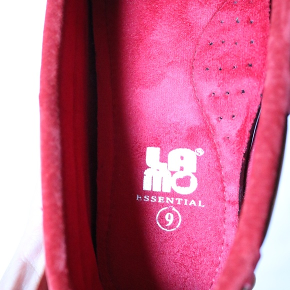 LAMO Red Suede Moccasins Indoor Outdoor Women's Size 9 (fits like an 8.5) Fall - Picture 11 of 12